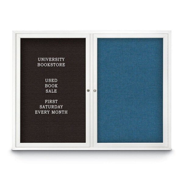 Corkboard, 48"x36", Rubber/Black